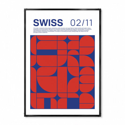 「SWISS」グラフィックアートポスター - Ink Jp
