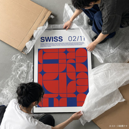 「SWISS」グラフィックアートポスター - Ink Jp