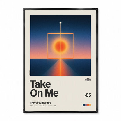 「Take On Me」音楽インスパイア アートポスター - Ink Jp