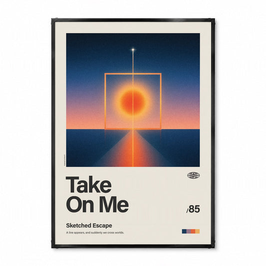 「Take On Me」音楽インスパイア アートポスター - Ink Jp