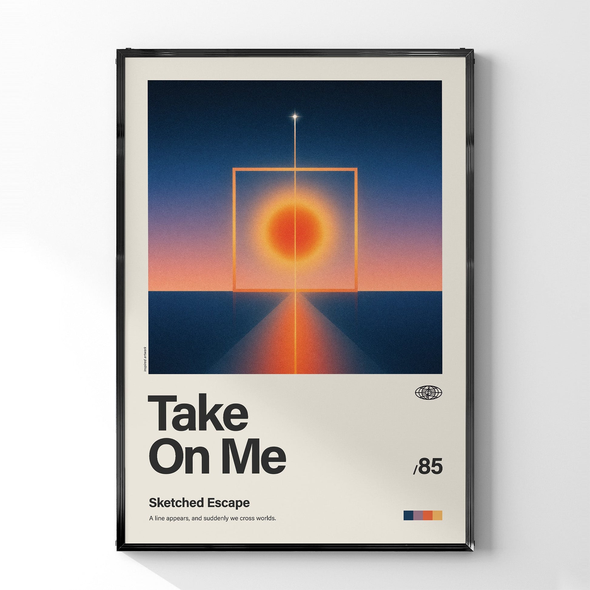「Take On Me」音楽インスパイア アートポスター - Ink Jp