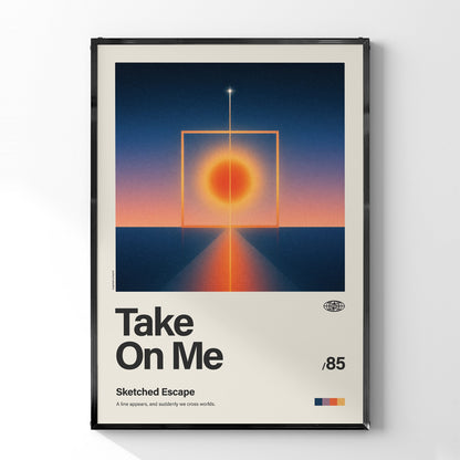 「Take On Me」音楽インスパイア アートポスター - Ink Jp