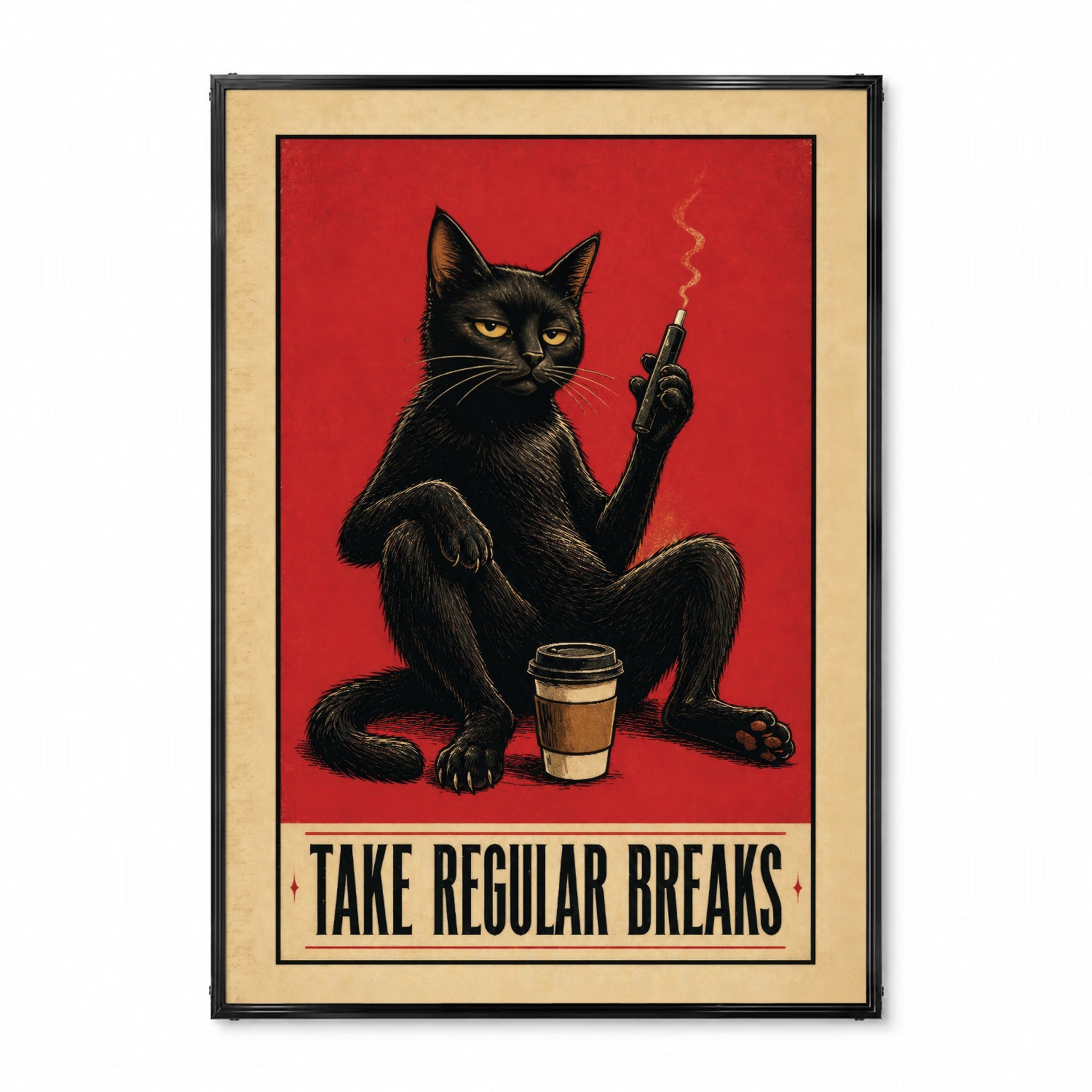 「TAKE REGULAR BREAKS」ヴィンテージユーモアポスター - Ink Jp