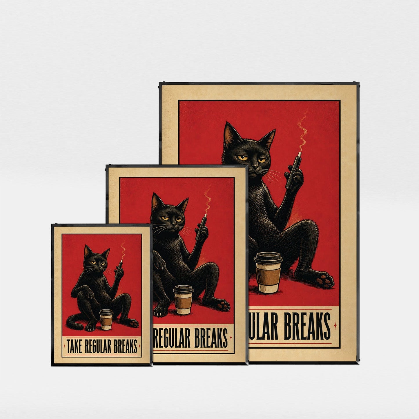 「TAKE REGULAR BREAKS」ヴィンテージユーモアポスター - Ink Jp
