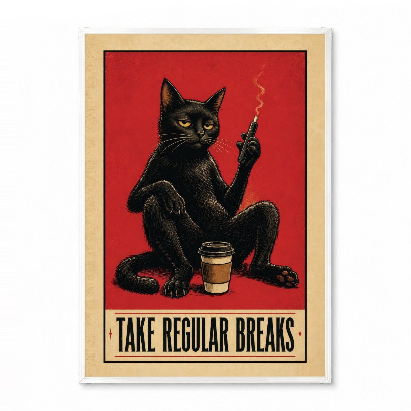 「TAKE REGULAR BREAKS」ヴィンテージユーモアポスター - Ink Jp