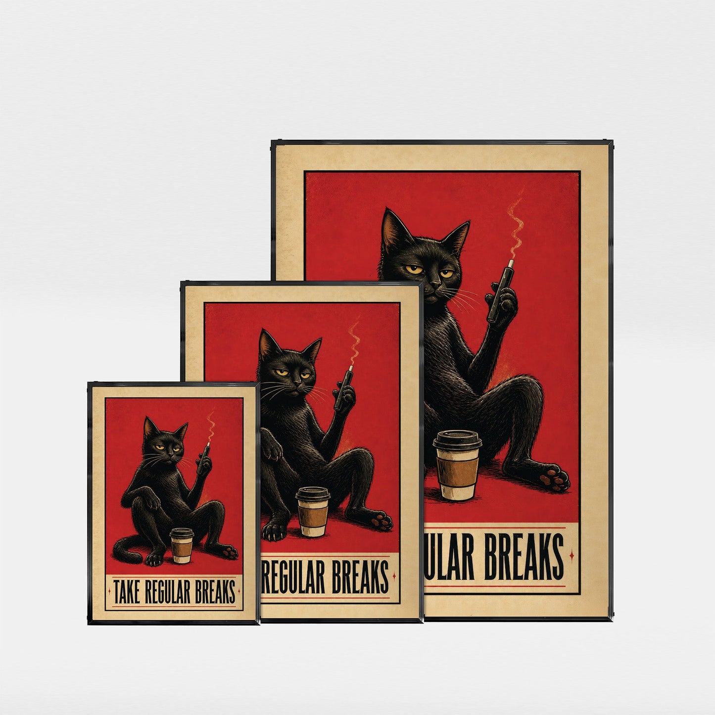 「TAKE REGULAR BREAKS」ヴィンテージユーモアポスター - Ink Jp