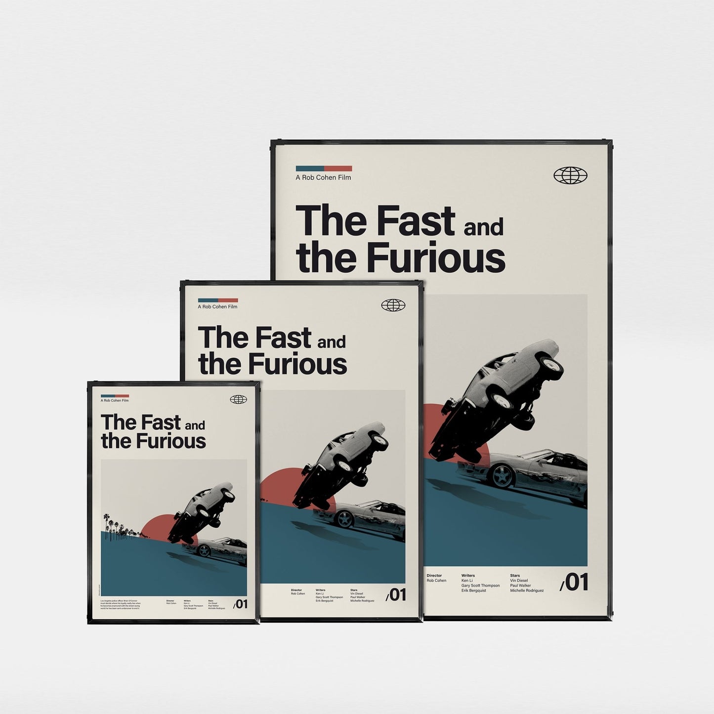 「ワイルド・スピード The Fast and the Furious」ミニマリストアートポスター - Ink Jp