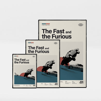 「ワイルド・スピード The Fast and the Furious」ミニマリストアートポスター - Ink Jp