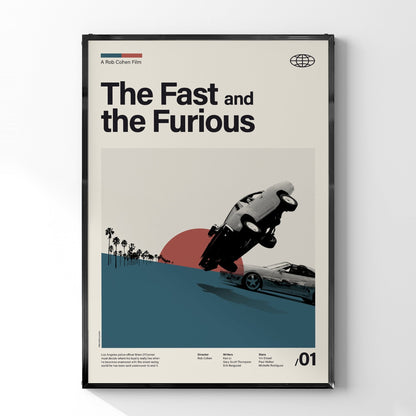 「ワイルド・スピード The Fast and the Furious」ミニマリストアートポスター - Ink Jp