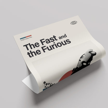 「ワイルド・スピード The Fast and the Furious」ミニマリストアートポスター - Ink Jp
