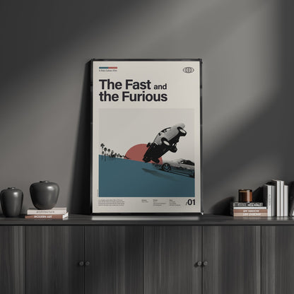 「ワイルド・スピード The Fast and the Furious」ミニマリストアートポスター - Ink Jp