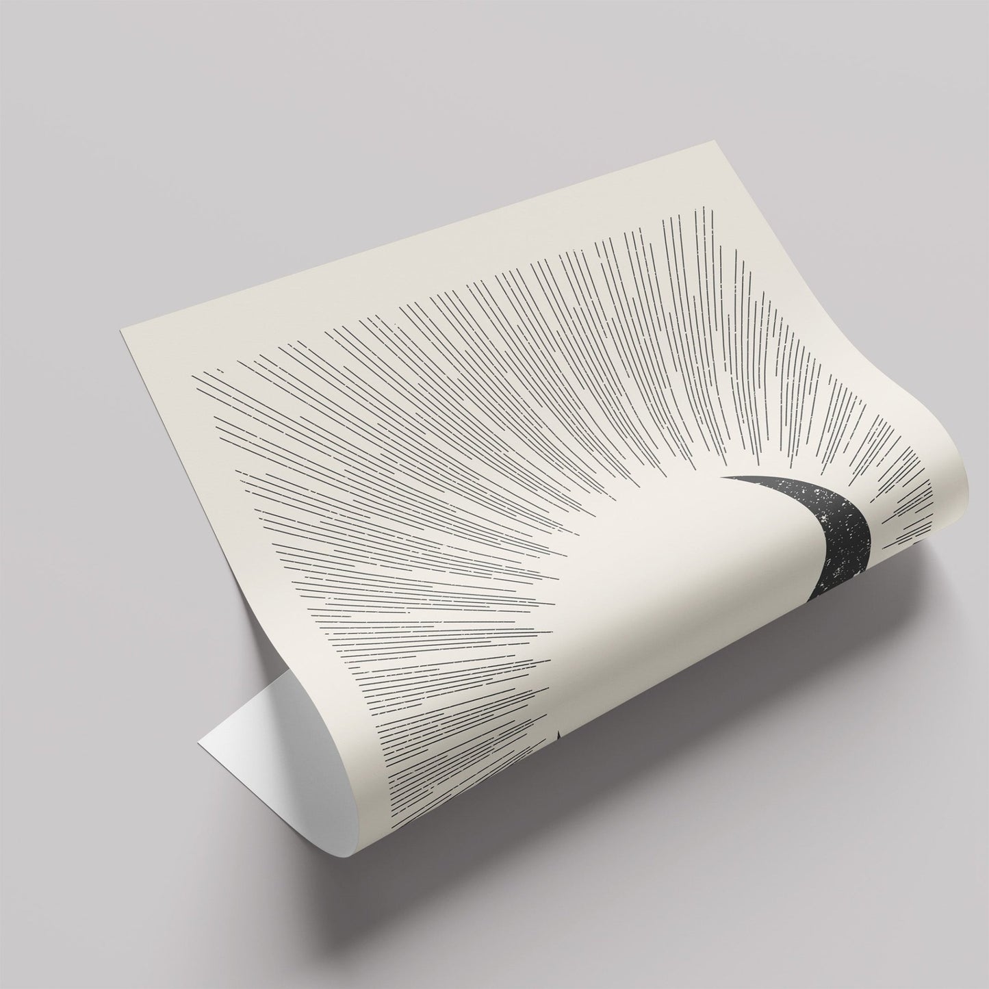 「THE MOON」ミニマルグラフィックアートポスター - Ink Jp