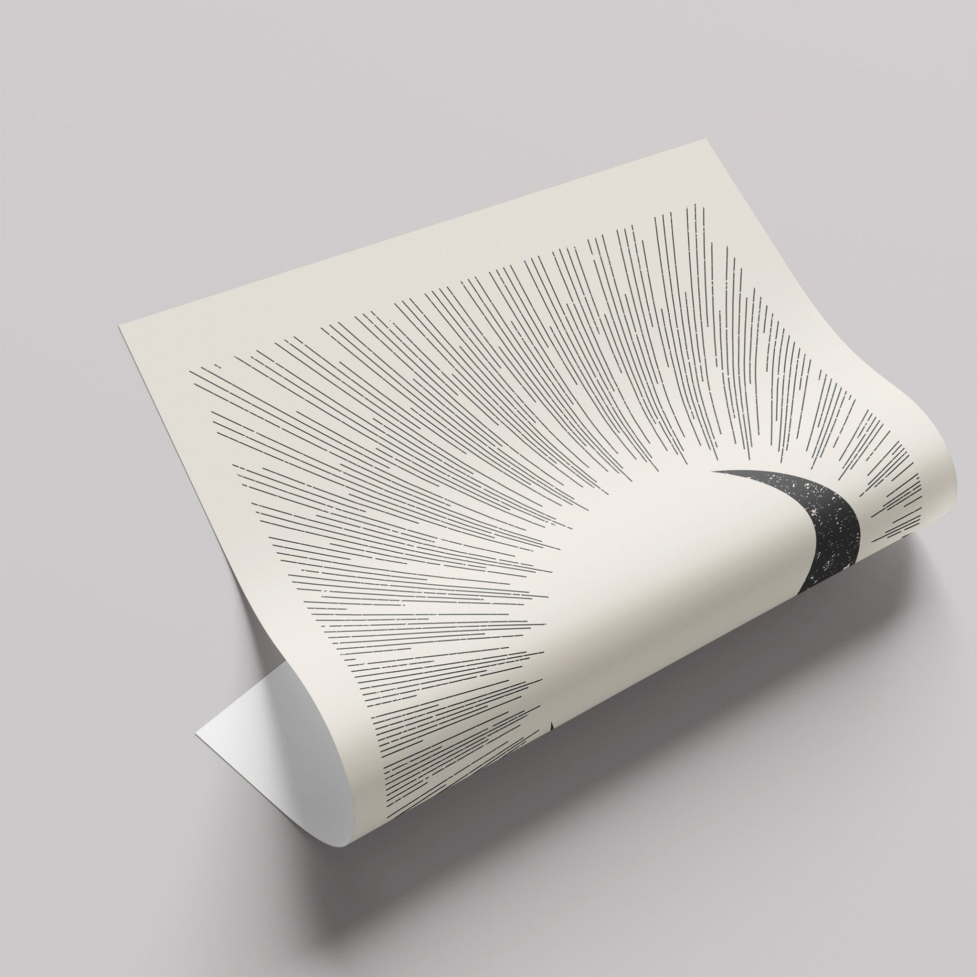 「THE MOON」ミニマルグラフィックアートポスター - Ink Jp