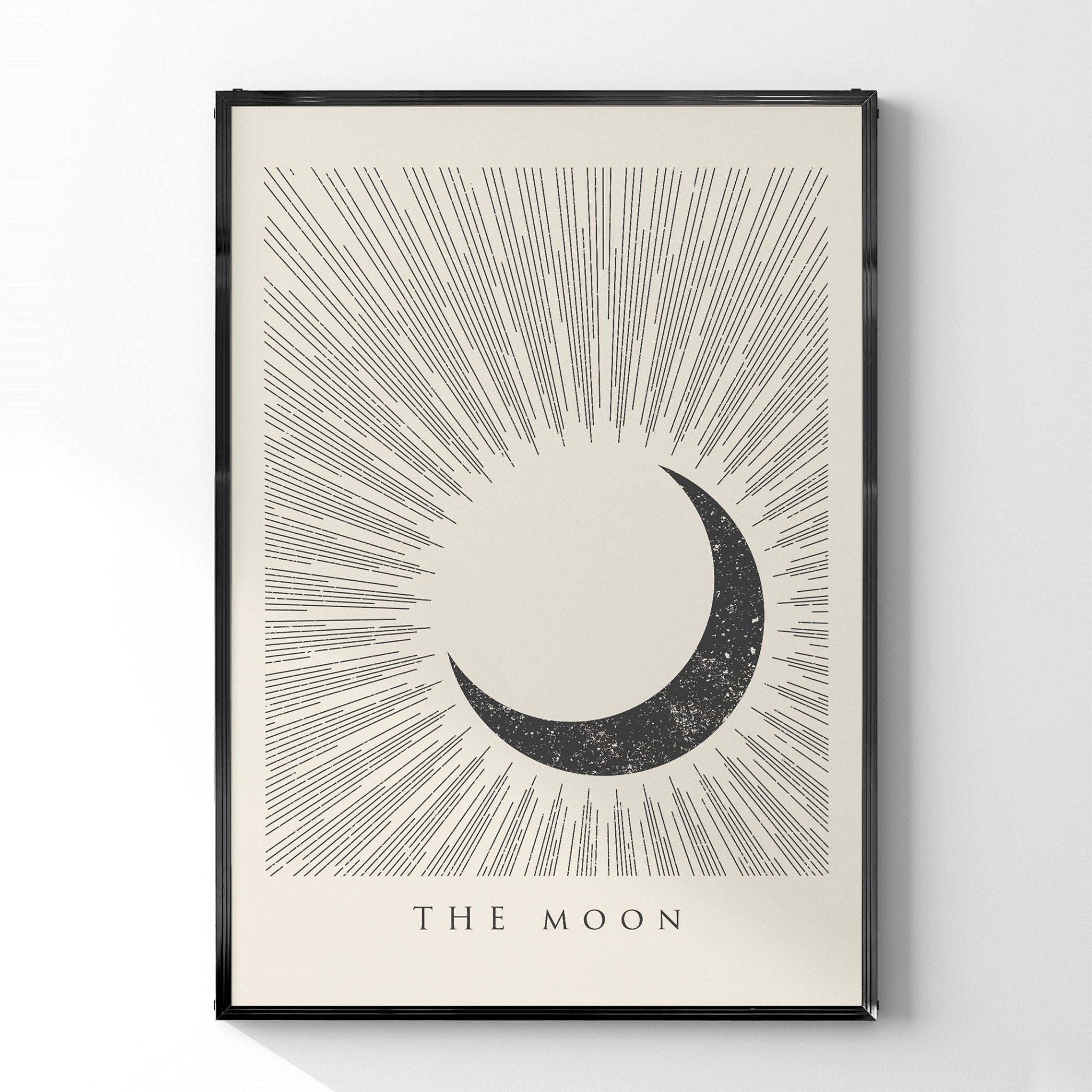 THE MOON」ミニマルグラフィックアートポスター – Ink Jp