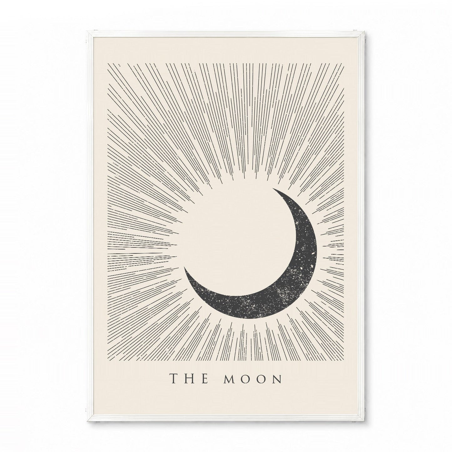 「THE MOON」ミニマルグラフィックアートポスター - Ink Jp