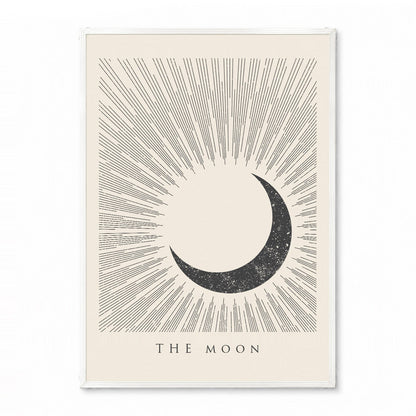 「THE MOON」ミニマルグラフィックアートポスター - Ink Jp