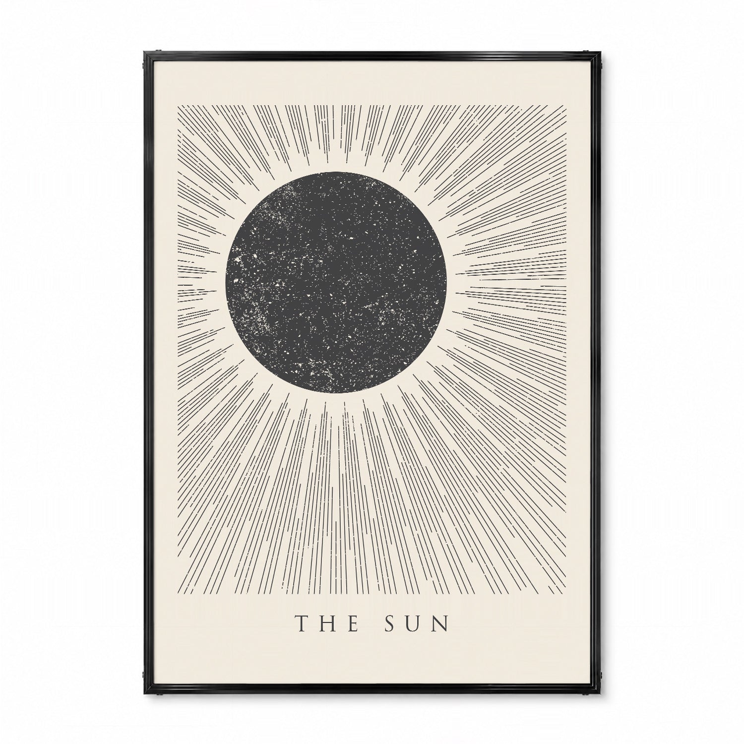 「THE SUN」ミニマルグラフィックアートポスター - Ink Jp