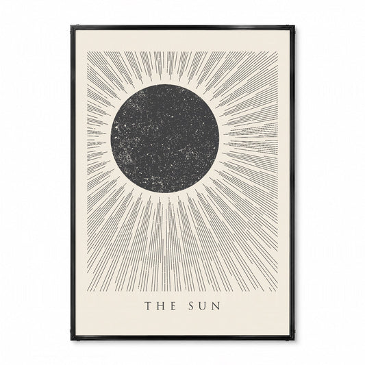 「THE SUN」ミニマルグラフィックアートポスター - Ink Jp
