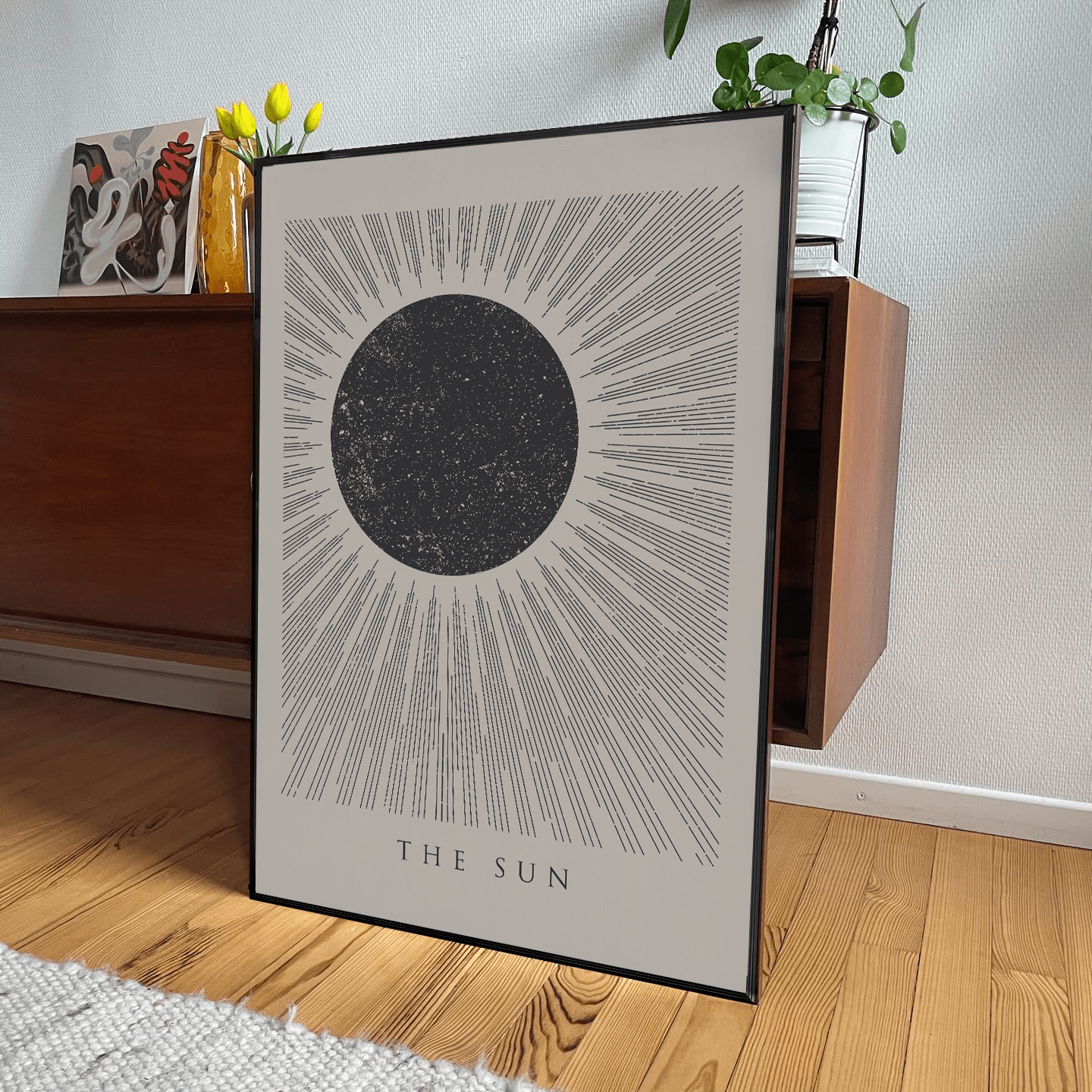 「THE SUN」ミニマルグラフィックアートポスター - Ink Jp