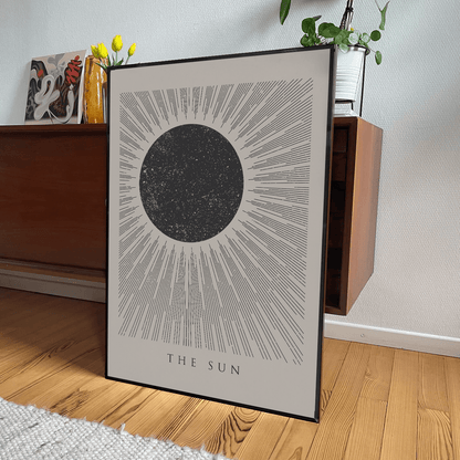 「THE SUN」ミニマルグラフィックアートポスター - Ink Jp