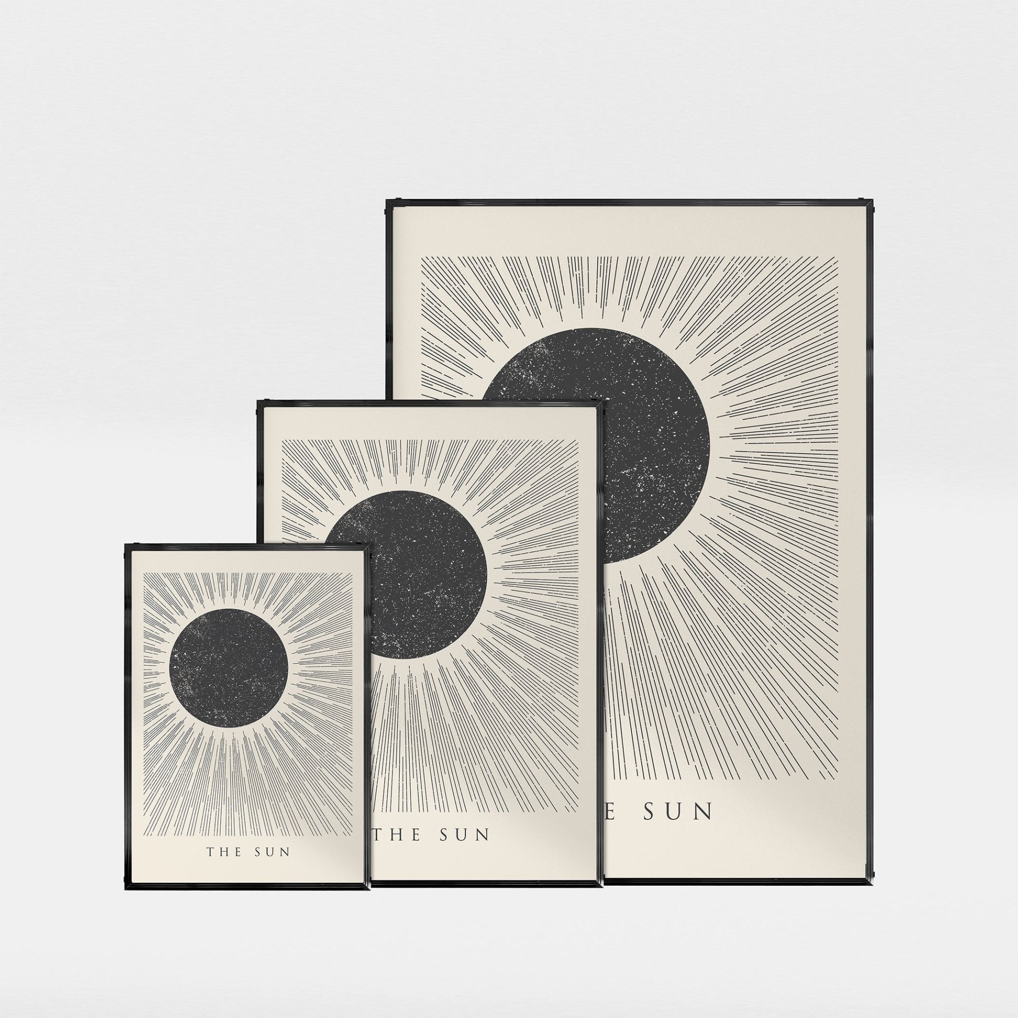 THE SUN」ミニマルグラフィックアートポスター – Ink Jp