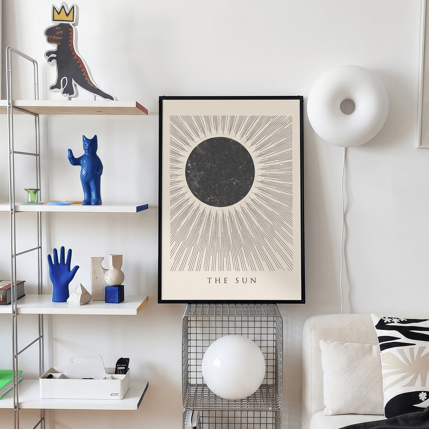 「THE SUN」ミニマルグラフィックアートポスター - Ink Jp
