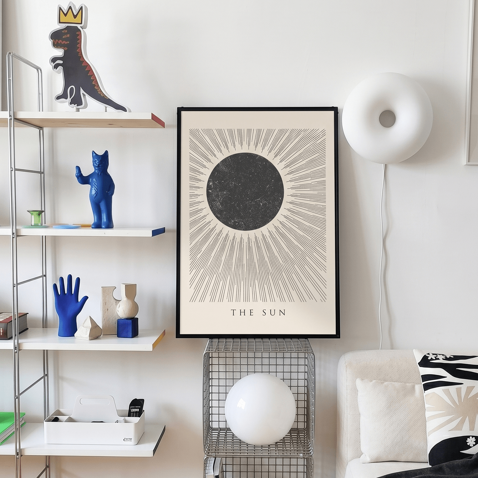 「THE SUN」ミニマルグラフィックアートポスター - Ink Jp