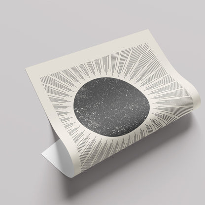 「THE SUN」ミニマルグラフィックアートポスター - Ink Jp