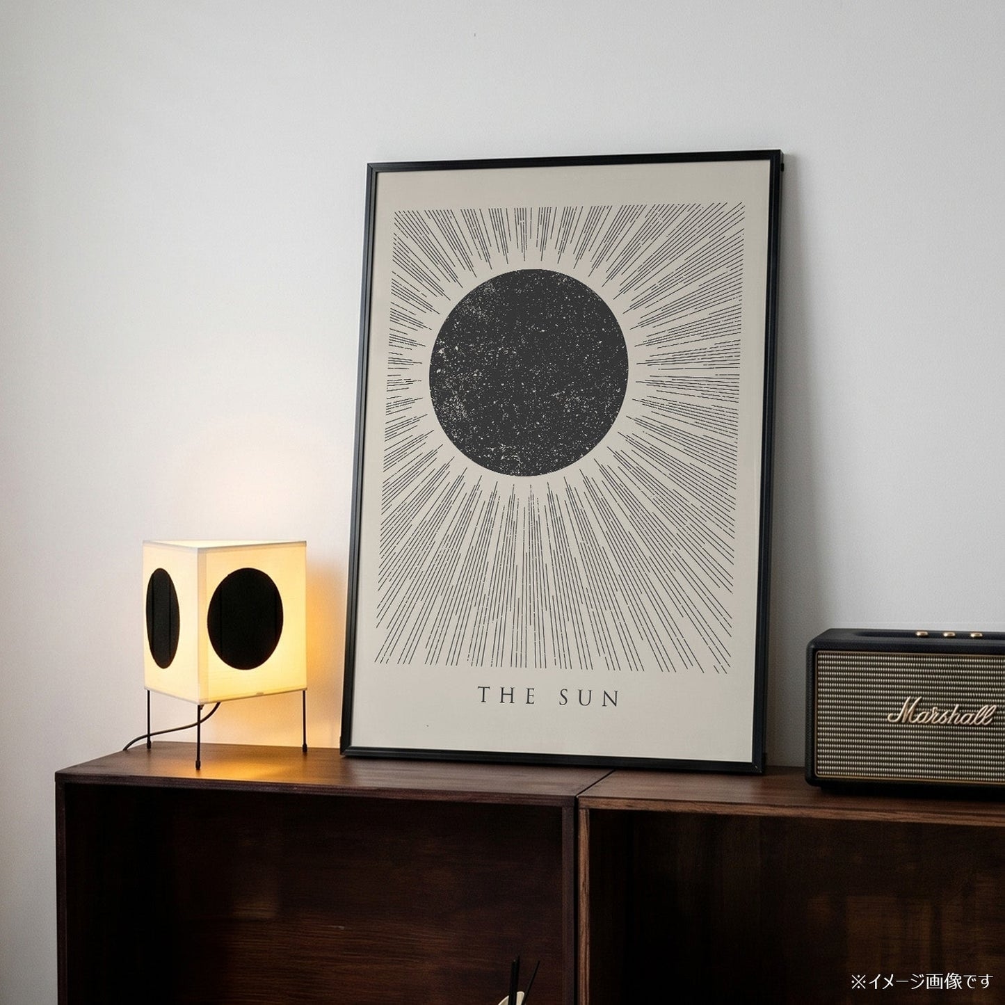 「THE SUN」ミニマルグラフィックアートポスター - Ink Jp