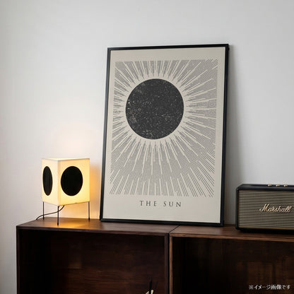 「THE SUN」ミニマルグラフィックアートポスター - Ink Jp