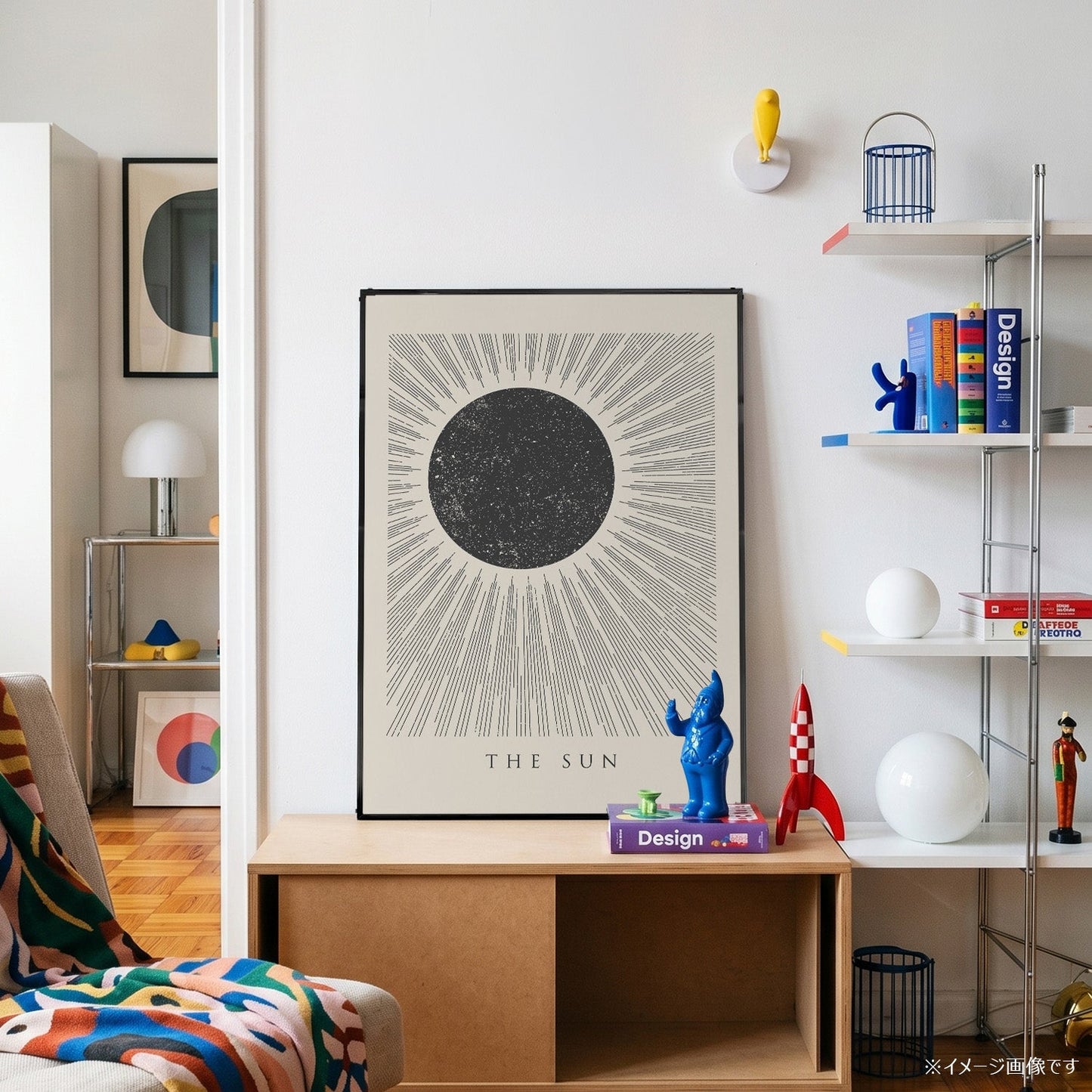 「THE SUN」ミニマルグラフィックアートポスター - Ink Jp