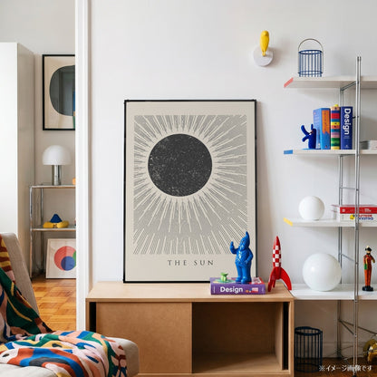 「THE SUN」ミニマルグラフィックアートポスター - Ink Jp