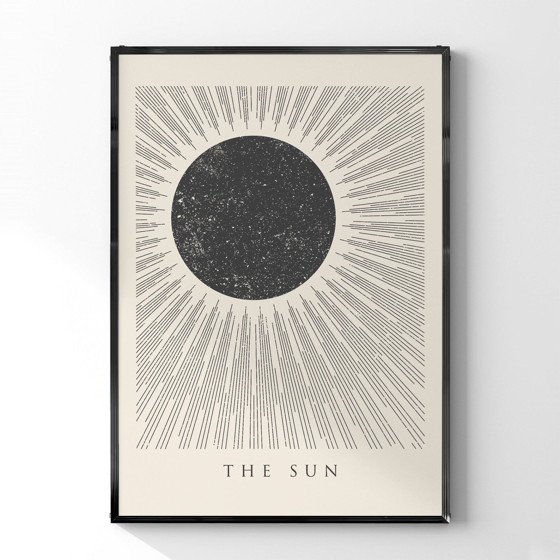 「THE SUN」ミニマルグラフィックアートポスター - Ink Jp