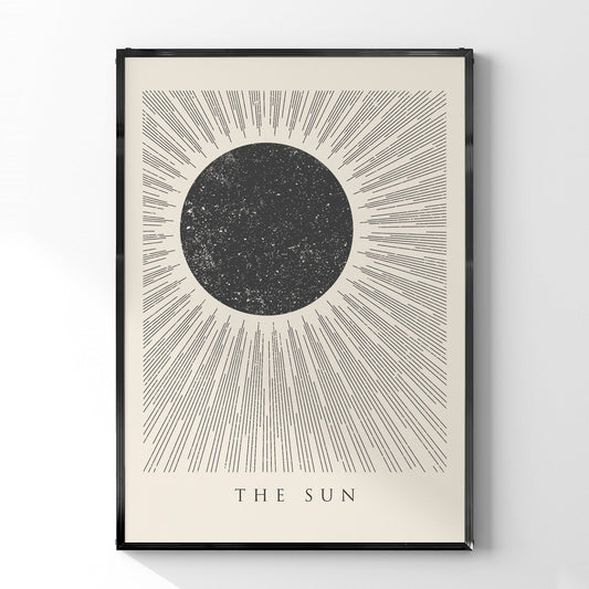「THE SUN」ミニマルグラフィックアートポスター - Ink Jp