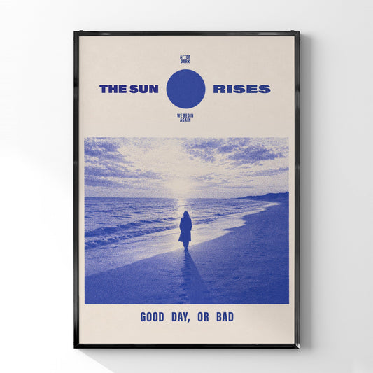 「The Sun Rises」レトロフォトグラフィックポスター - Ink Jp
