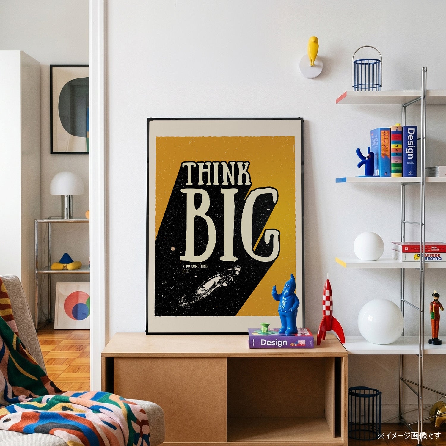「Think Big」ポジティブグラフィックアートポスター - Ink Jp