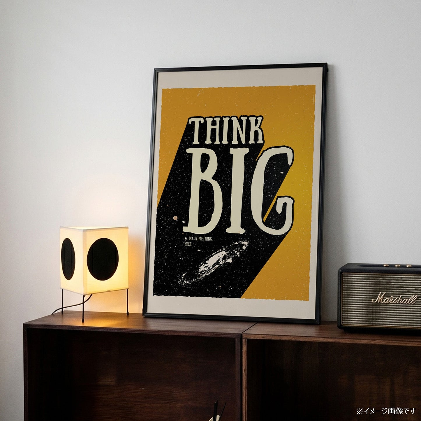 「Think Big」ポジティブグラフィックアートポスター - Ink Jp