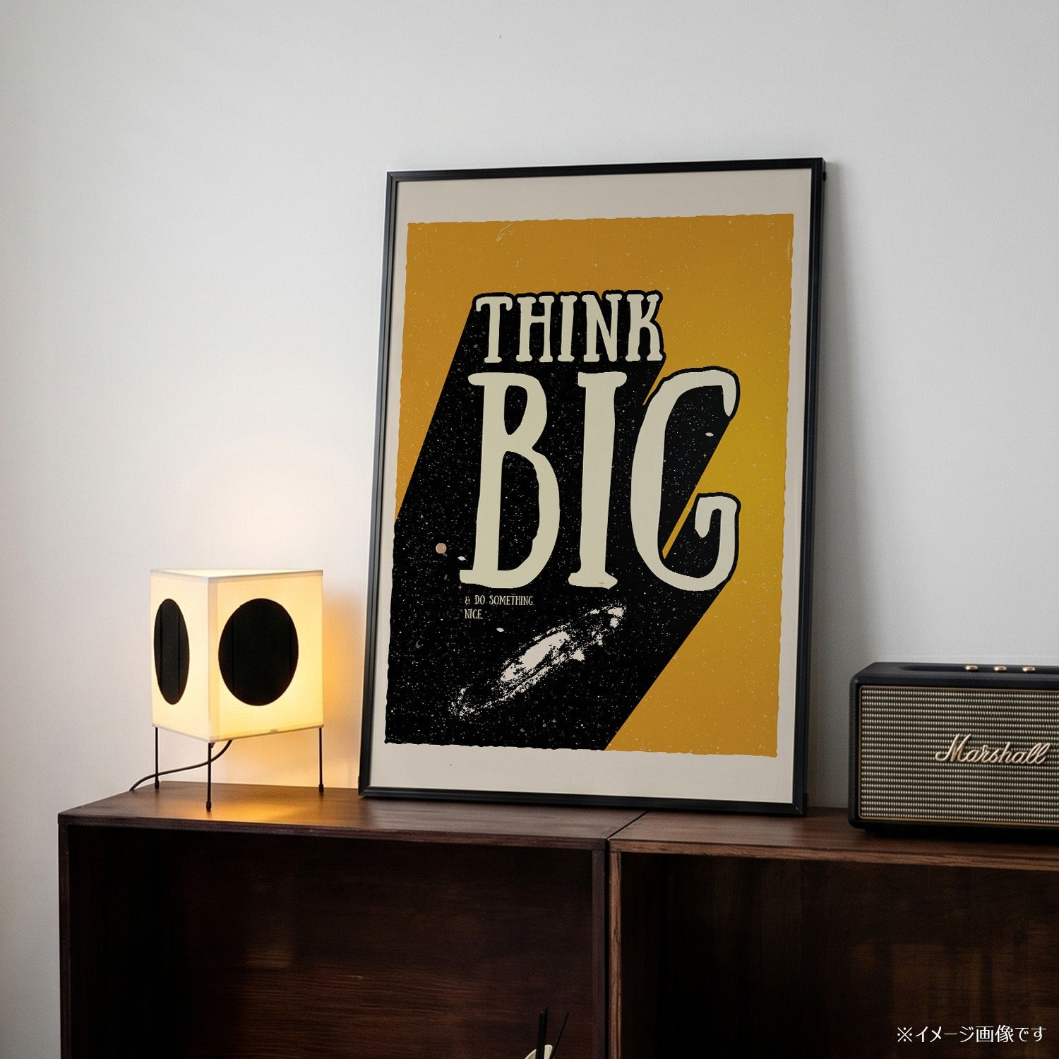 「Think Big」ポジティブグラフィックアートポスター - Ink Jp