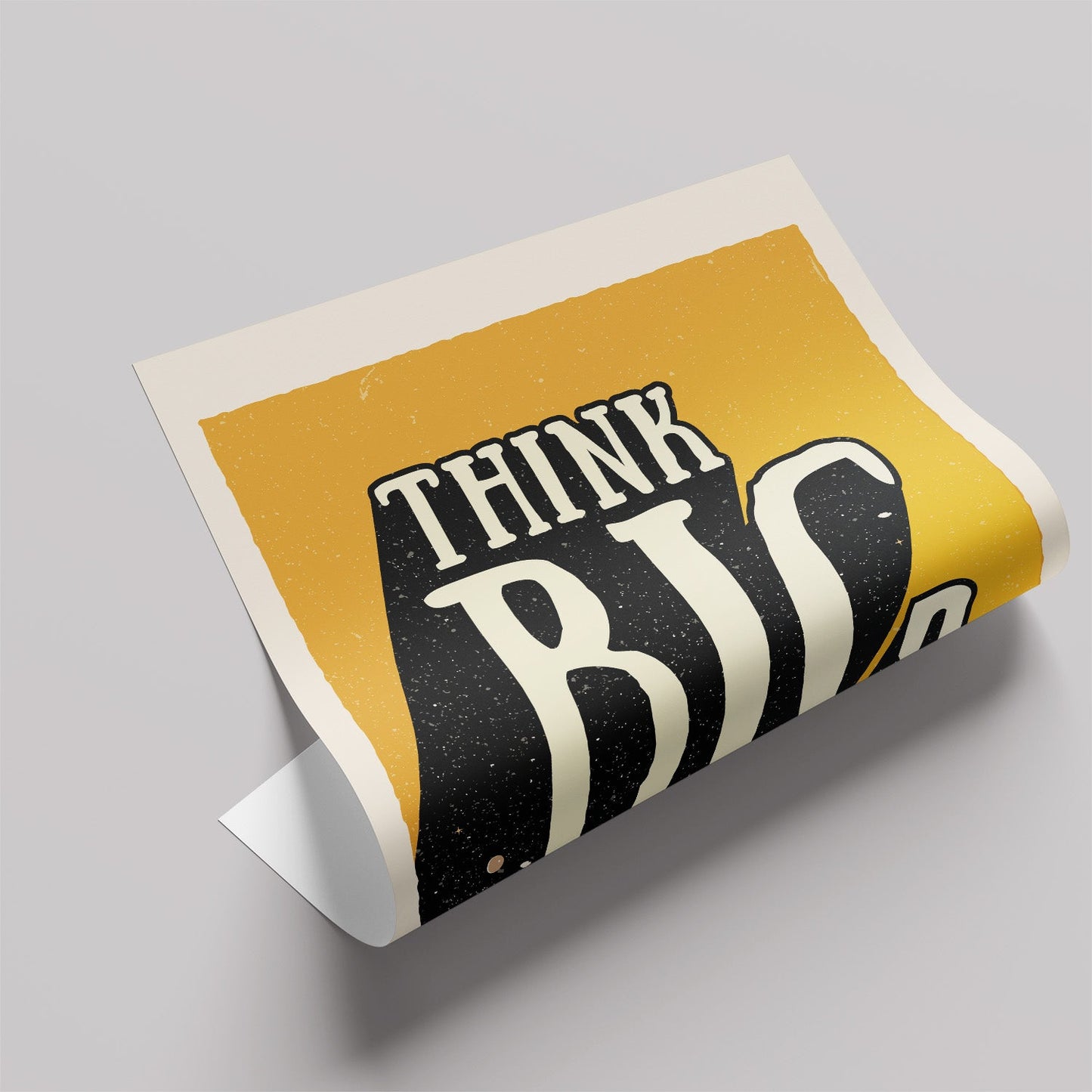 「Think Big」ポジティブグラフィックアートポスター - Ink Jp