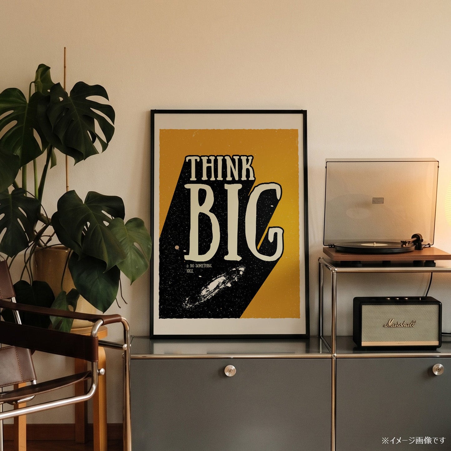 「Think Big」ポジティブグラフィックアートポスター - Ink Jp