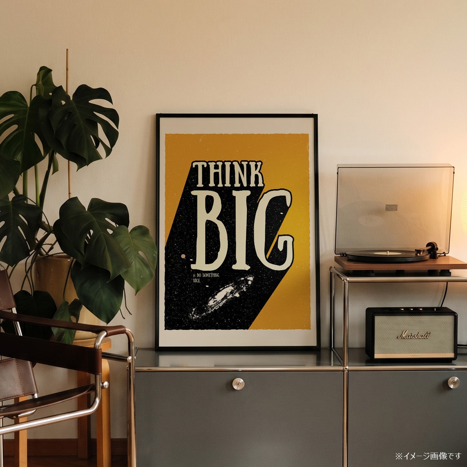 「Think Big」ポジティブグラフィックアートポスター - Ink Jp