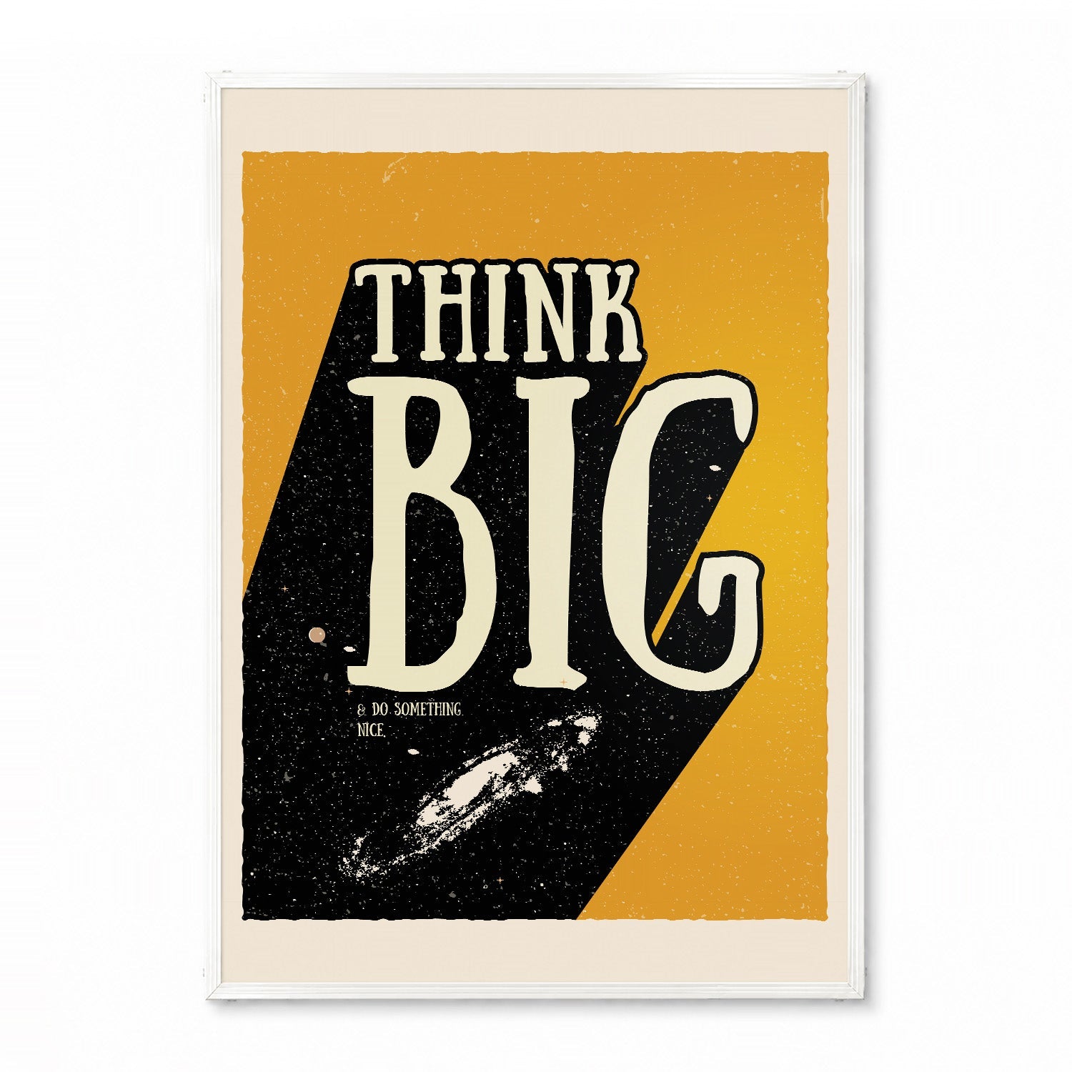 「Think Big」ポジティブグラフィックアートポスター - Ink Jp