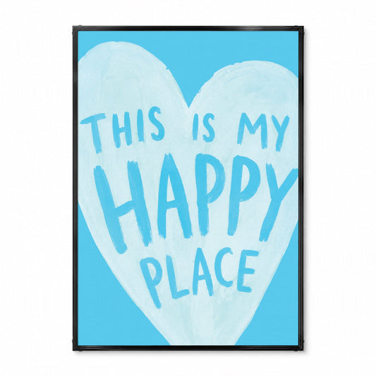 「This is My Happy Place」タイポグラフィポスター - Ink Jp