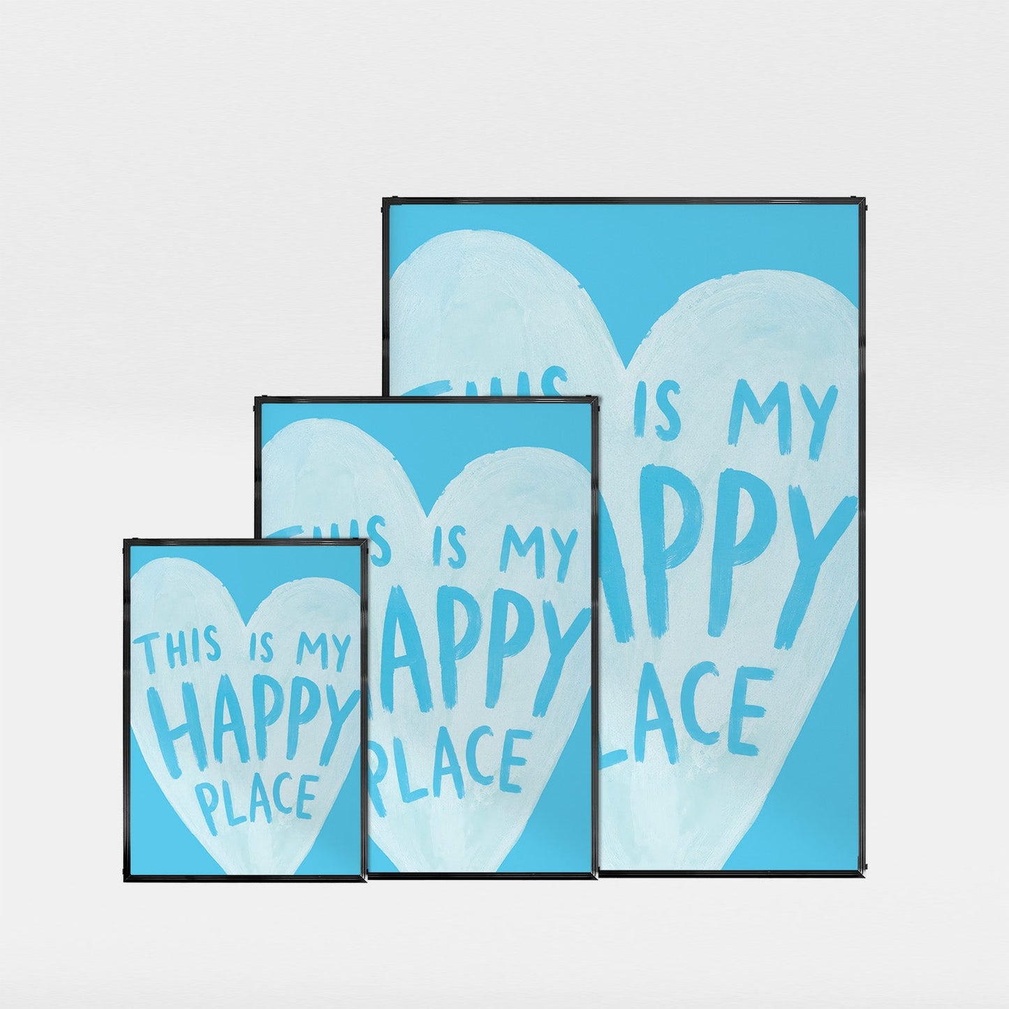 「This is My Happy Place」タイポグラフィポスター - Ink Jp