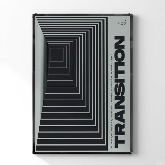 「TRANSITION」メタモダン・スイス美学ポスター - Ink Jp