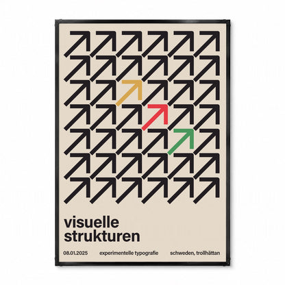 「Visuelle Strukturen」スイスグラフィックアートポスター - Ink Jp