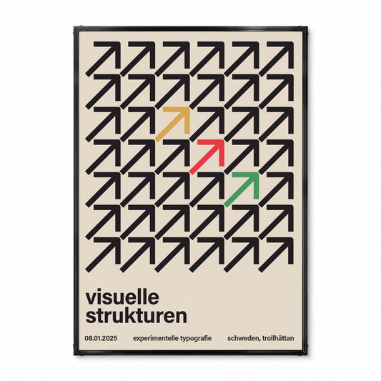 「Visuelle Strukturen」スイスグラフィックアートポスター - Ink Jp