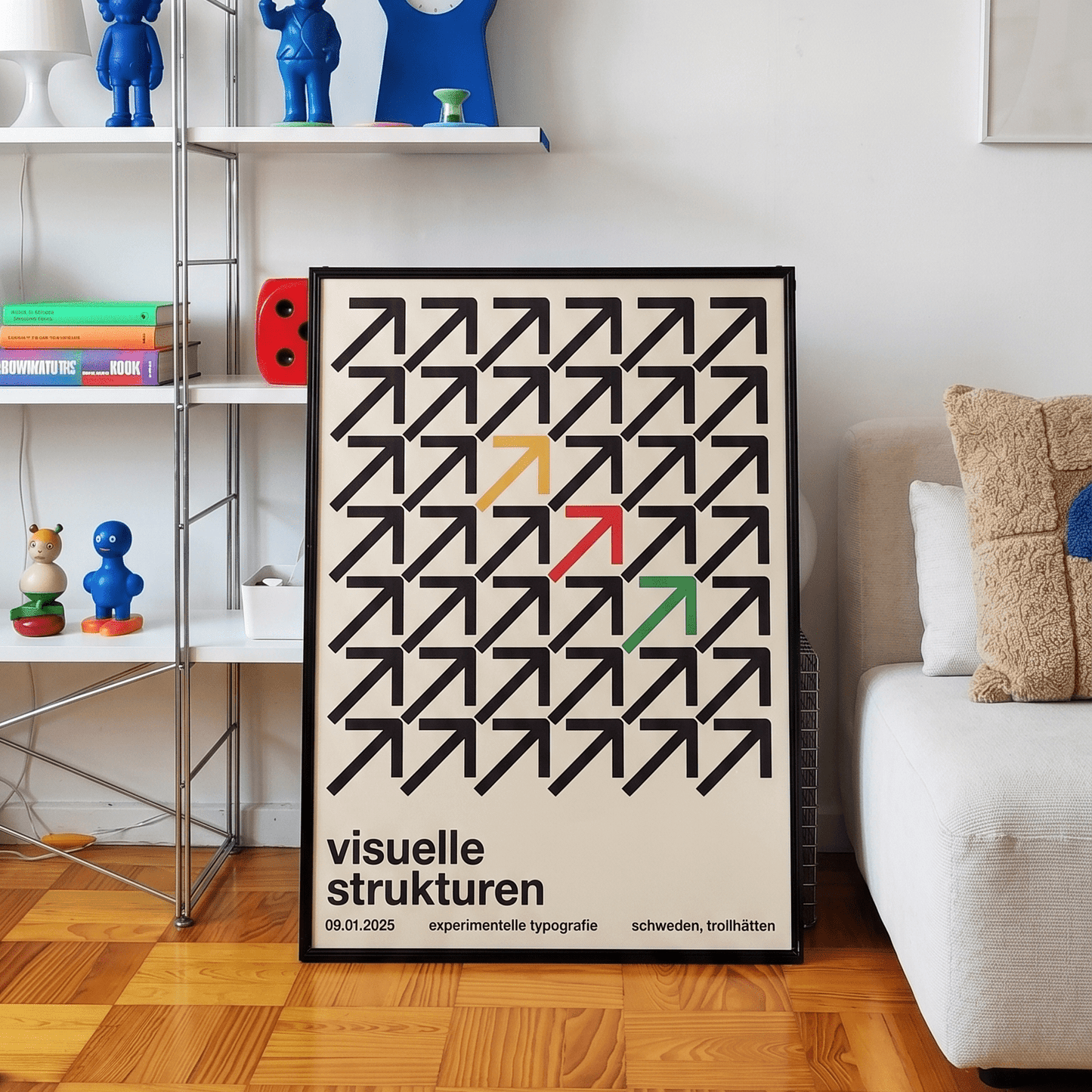 「Visuelle Strukturen」スイスグラフィックアートポスター - Ink Jp