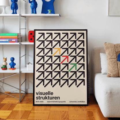 「Visuelle Strukturen」スイスグラフィックアートポスター - Ink Jp
