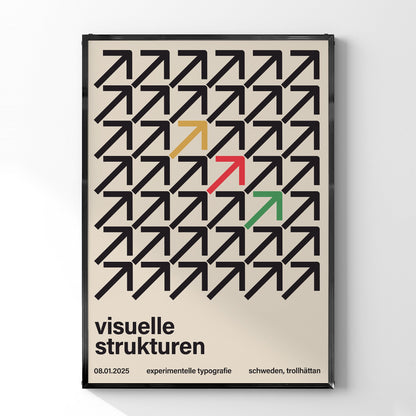 「Visuelle Strukturen」スイスグラフィックアートポスター - Ink Jp